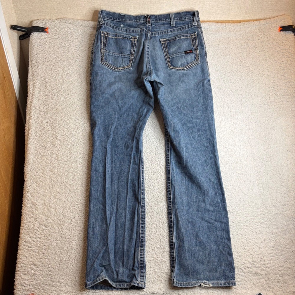 Ariat FR M4 Relaxed Boot Cut Jeans Mens 36x36 (36x35) Blue Denim CAT 2